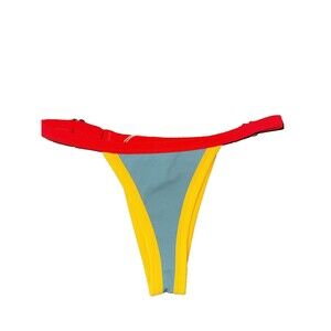 Maaji Lolita Reversible Bikini Bottom Eucalyptus Floral Cheeky Adjustable M